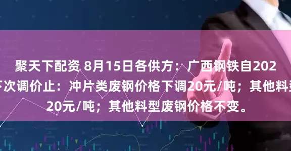 聚天下配资 8月15日各供方：广西钢铁自2025年8月15日至下次调价止：冲片类废钢价格下调20元/吨；其他料型废钢价格不变。